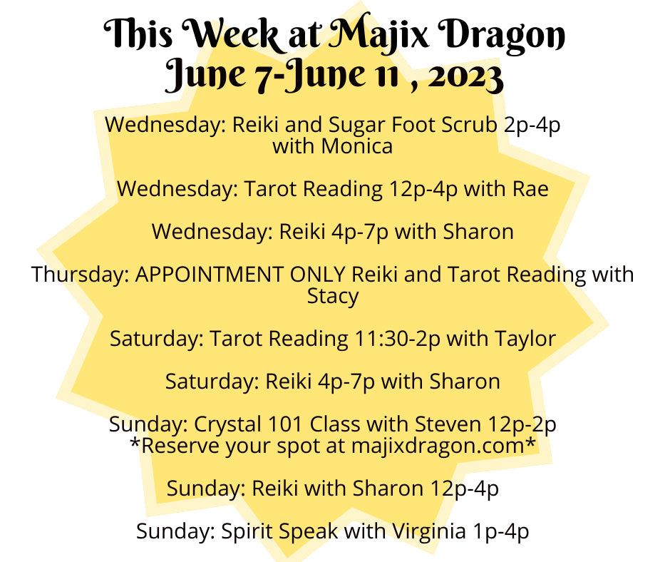 Week of 6/7-6/11 at Majix Dragon