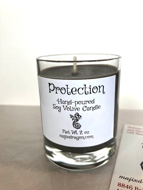 Protection Hand Poured Soy Candle -  Majix Dragon