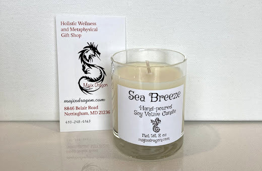 Sea Breeze Hand Poured Soy Candle (Votive) -  Majix Dragon