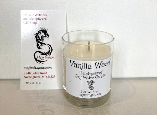 Vanilla Woods Hand Poured Soy Candle (Votive) -  Majix Dragon