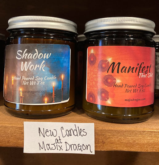 Shadow Work Hand Poured Amber Jar Candle -  Majix Dragon