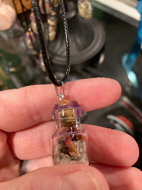 Handmade Protection Jar Necklace -  Majix Dragon