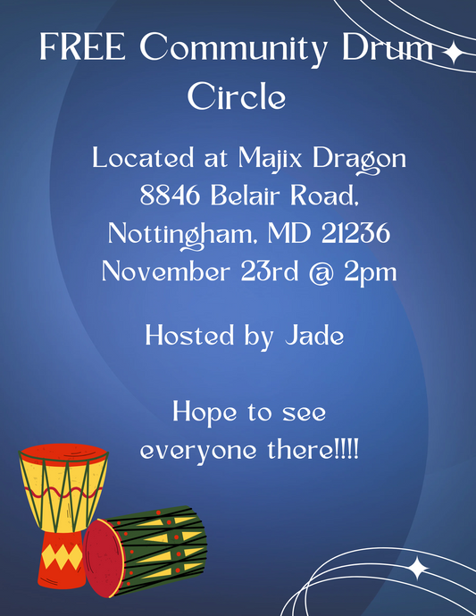 FREE Community Drum Circle Event 11/23/24 @ 2pm