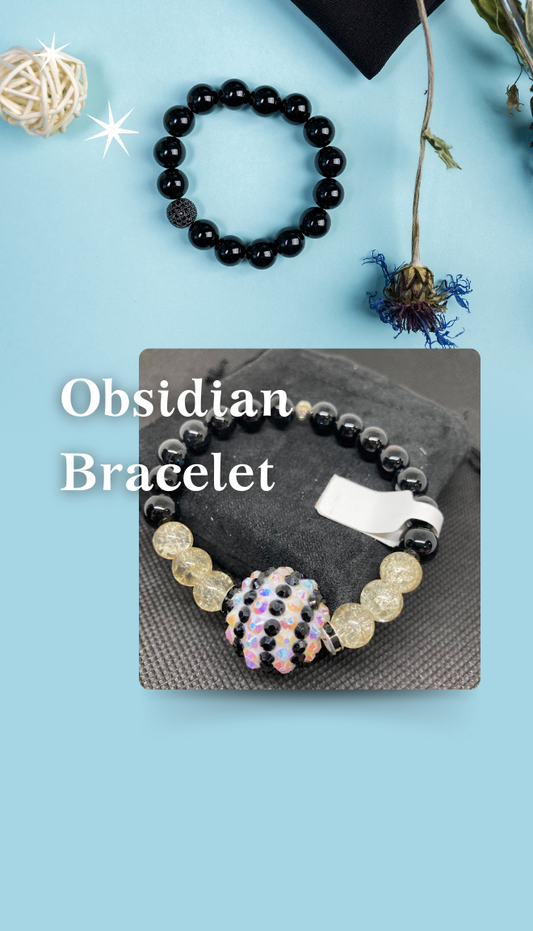 Obsidian Bead Bracelet