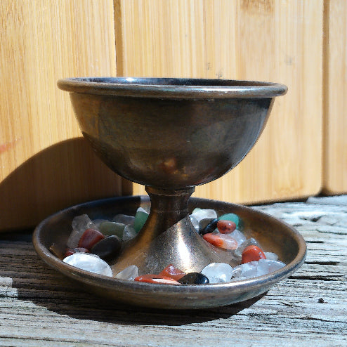 Mixed natural stone altar cup