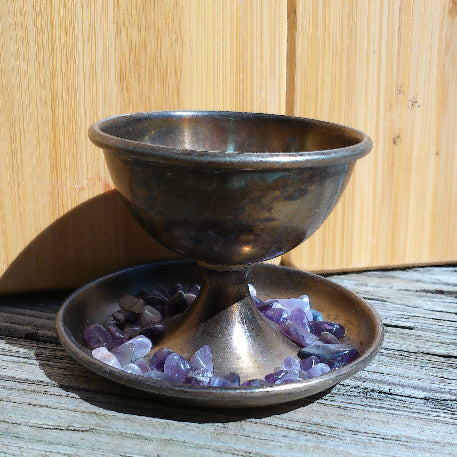 Amethyst natural stone altar cup