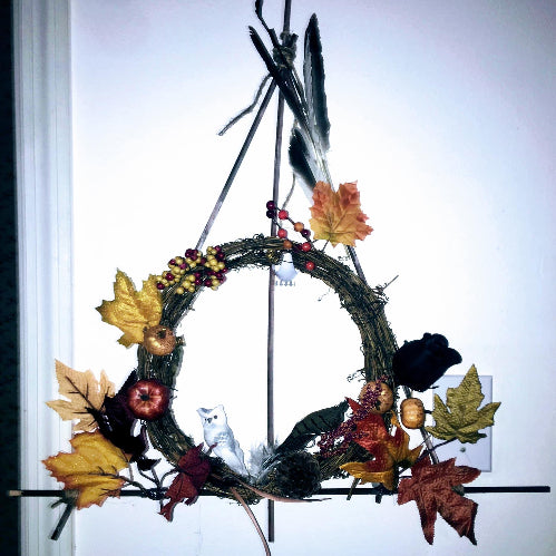 Handmade Deathly Hallows Wreath -  Majix Dragon