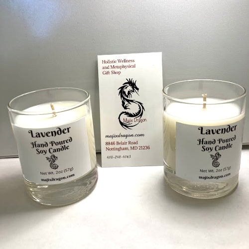 Lavender Hand-Poured Soy Votive Candle -  Majix Dragon