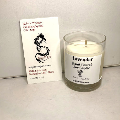 Lavender Hand-Poured Soy Votive Candle -  Majix Dragon