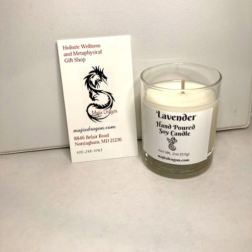 Lavender Hand-Poured Soy Votive Candle -  Majix Dragon