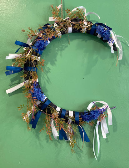 Handmade Large Wreath Blue Moon Wall Hanging/Wreath -  Majix Dragon