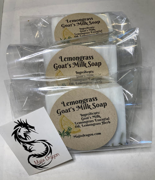 Handmade Lemongrass Goat's Milk Soaps -  Majix Dragon